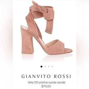 Gianvito Rossi Nika Suede Praline Heel